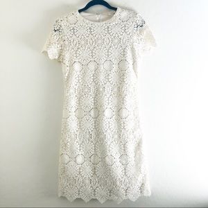 Tory Burch Trixy Crochet Lace Dress in Ivory size Extra Small
